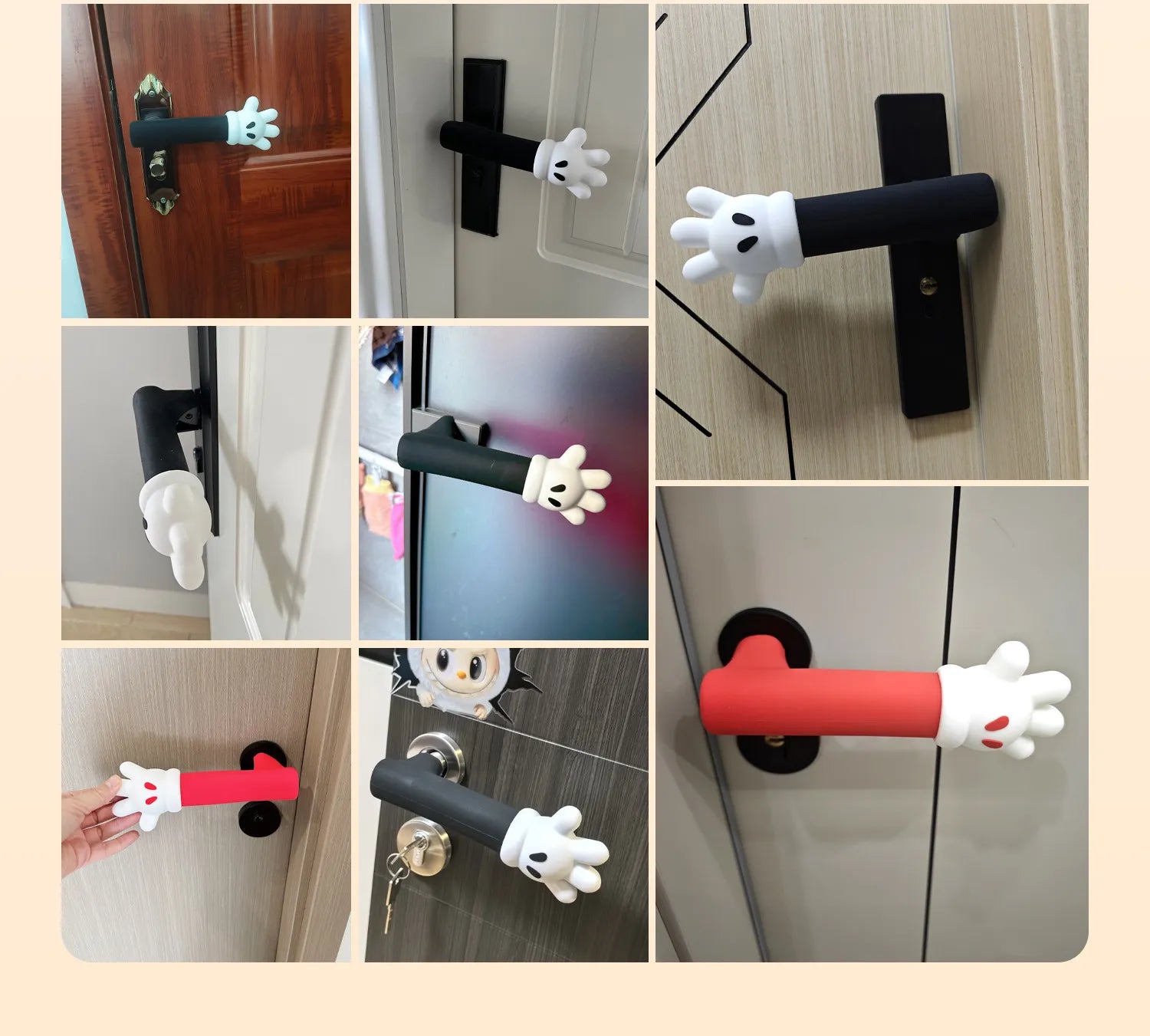 Vintage Mickey Hand Door Handle (Set of 2)
