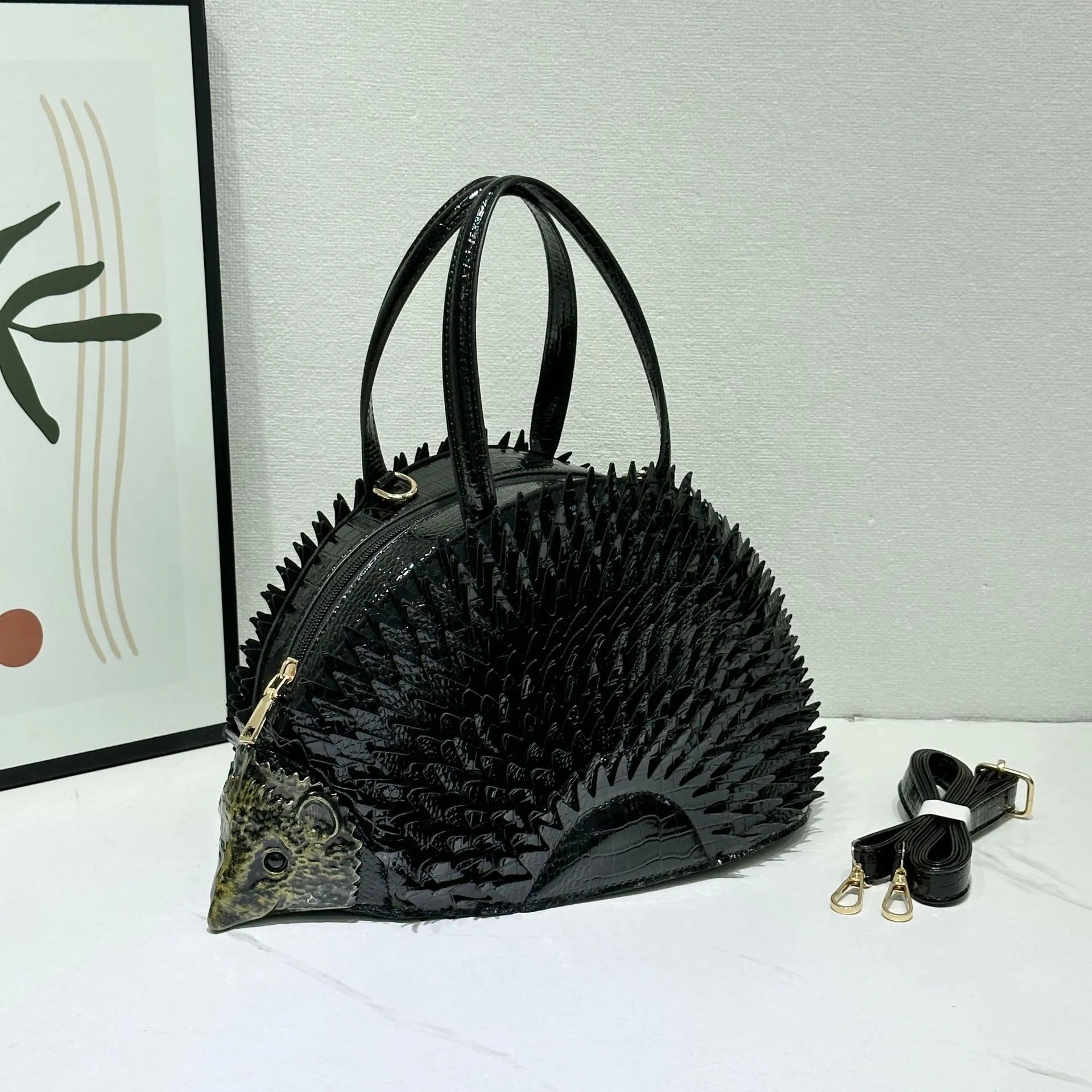 Nocturnia Hedgehog 3D Crossbody Handbag