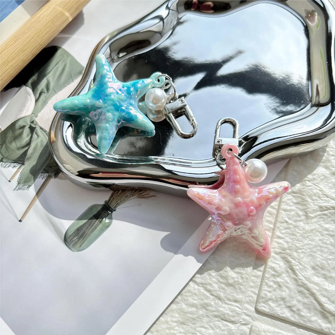 Starfish Sea Breeze Acrylic Keychain