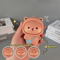 Bubu Dudu Face Changing Interactive Keychain