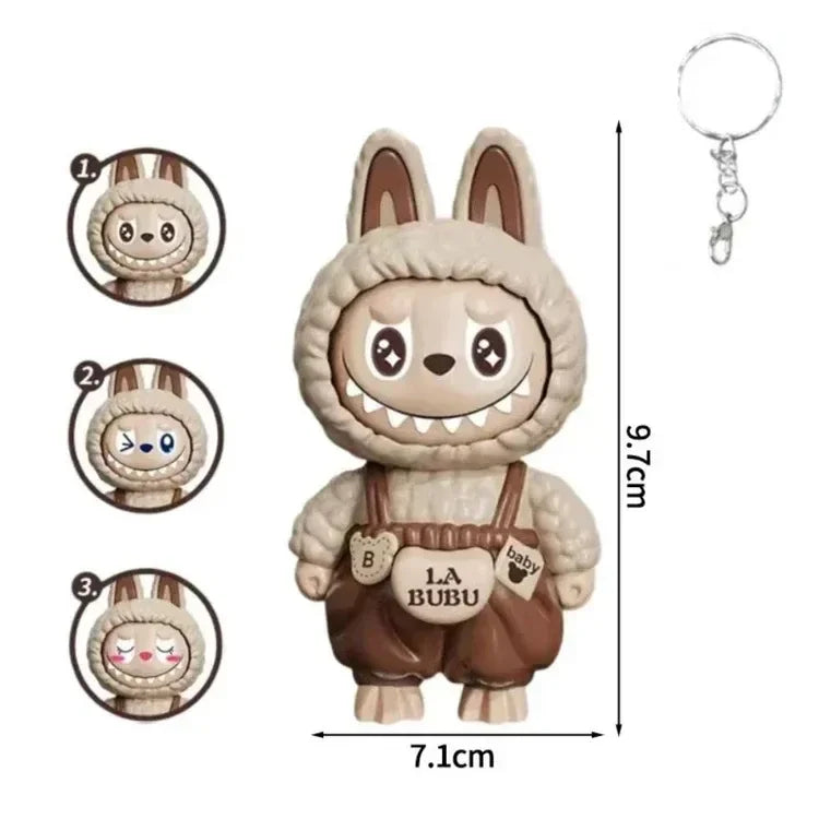 Labubu Jumpsuit Face Changing Keychain