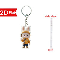 Labubu Flat Friends 2D Keychain