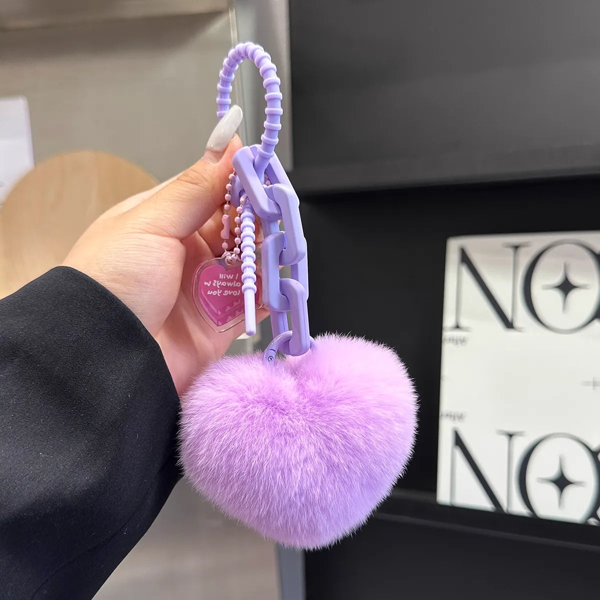 Velvet Heart Premium Plush Keychain