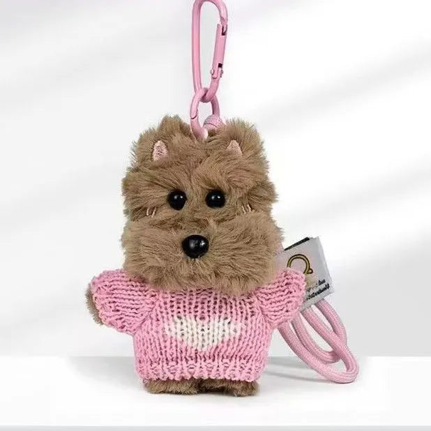 West Highland Sweater Heart Plush Keychain