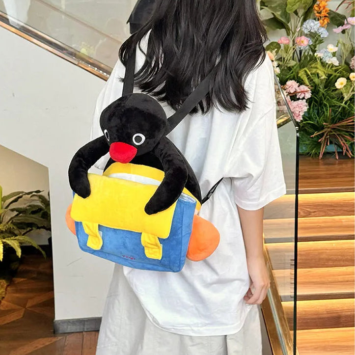 Fuzzy Pingu Pal Plush Backpack