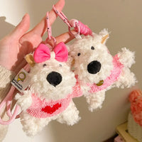 West Highland Vogue Pup Plush Keychain