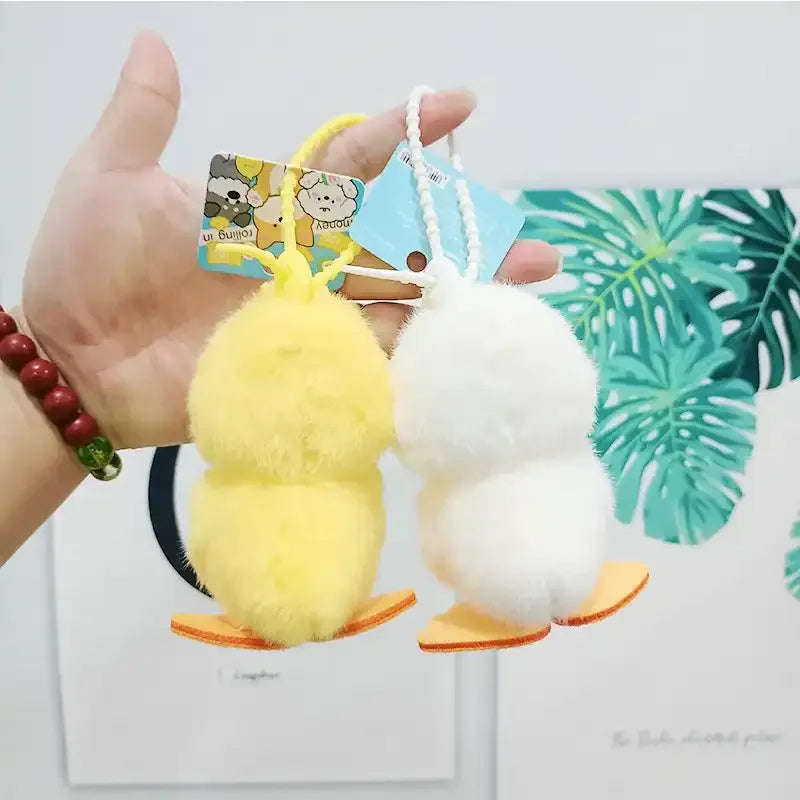 Moody Upset Duck Plush Keychain