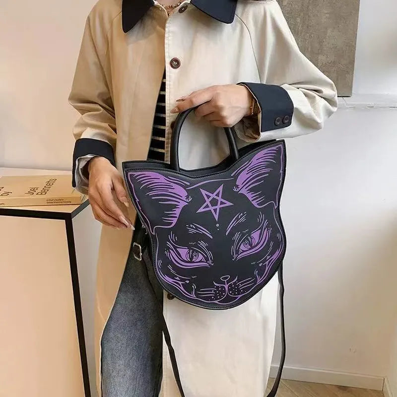 Nocturnia Familiar's Gaze Harajuku Cat Pentagram Bag