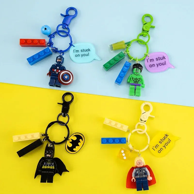 Brick Brigade Hero Blocks Keychain