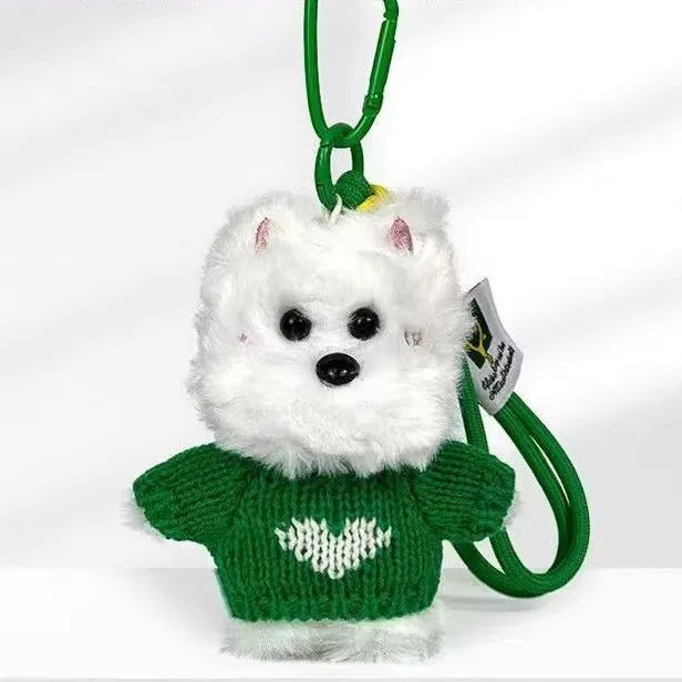 West Highland Sweater Heart Plush Keychain