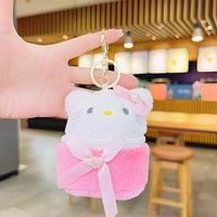 Sanliou Blushing Bow Purse Keychain