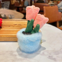 Evergreen Potted Tulip Plush Keychain