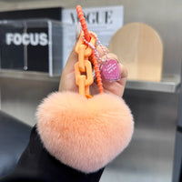 Velvet Heart Premium Plush Keychain