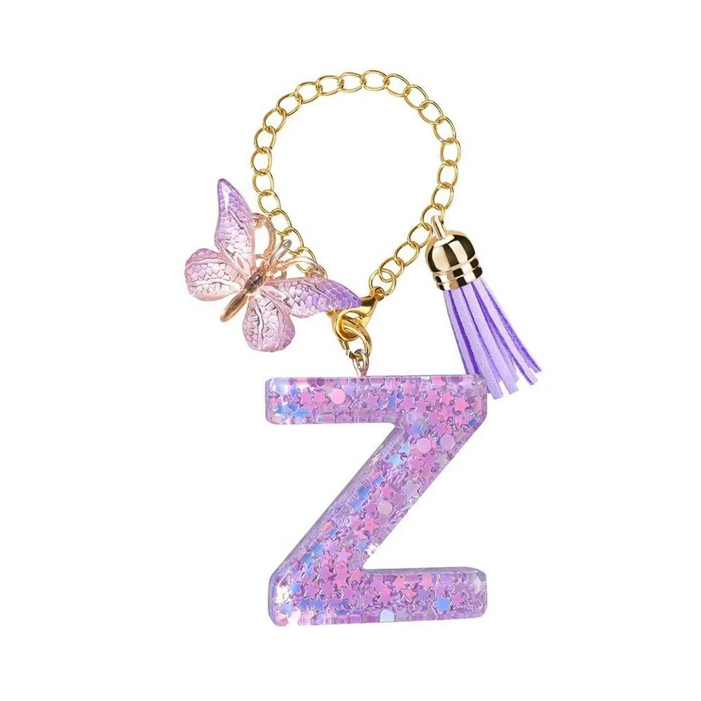 Butterfly Liquid Luxe Letter Charm