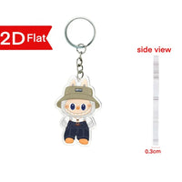Labubu Flat Friends 2D Keychain