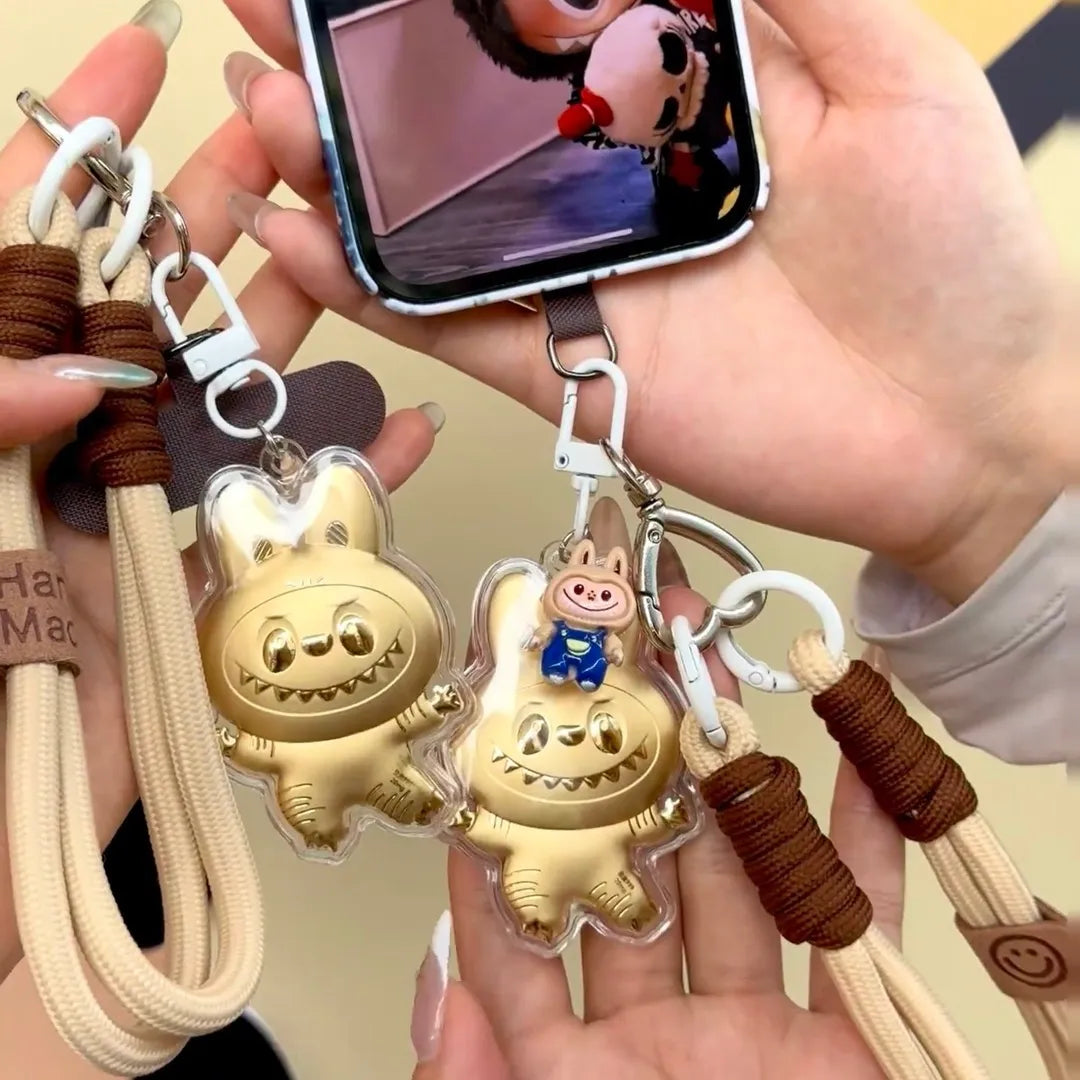 Labubu 20mg Gold Charm Keychain