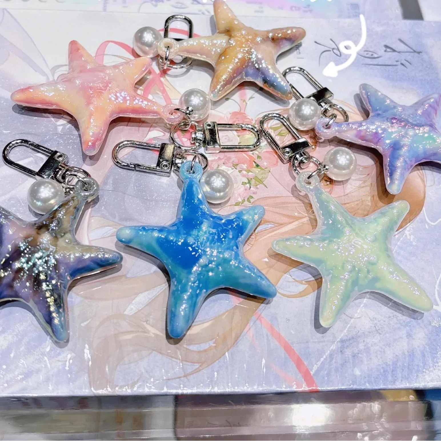 Starfish Sea Breeze Acrylic Keychain