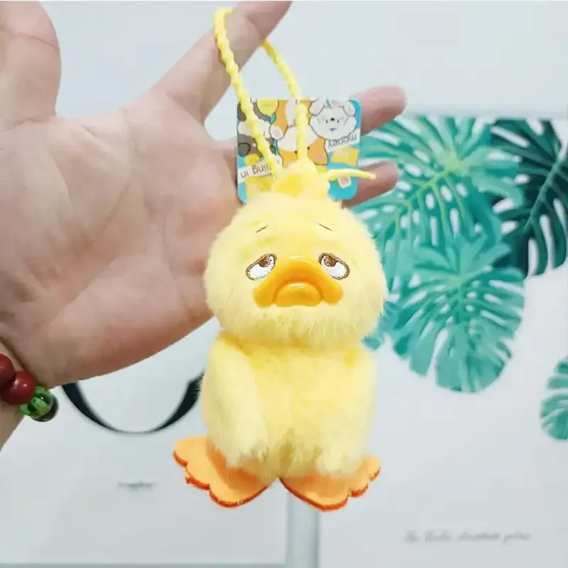Moody Upset Duck Plush Keychain