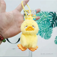 Moody Upset Duck Plush Keychain