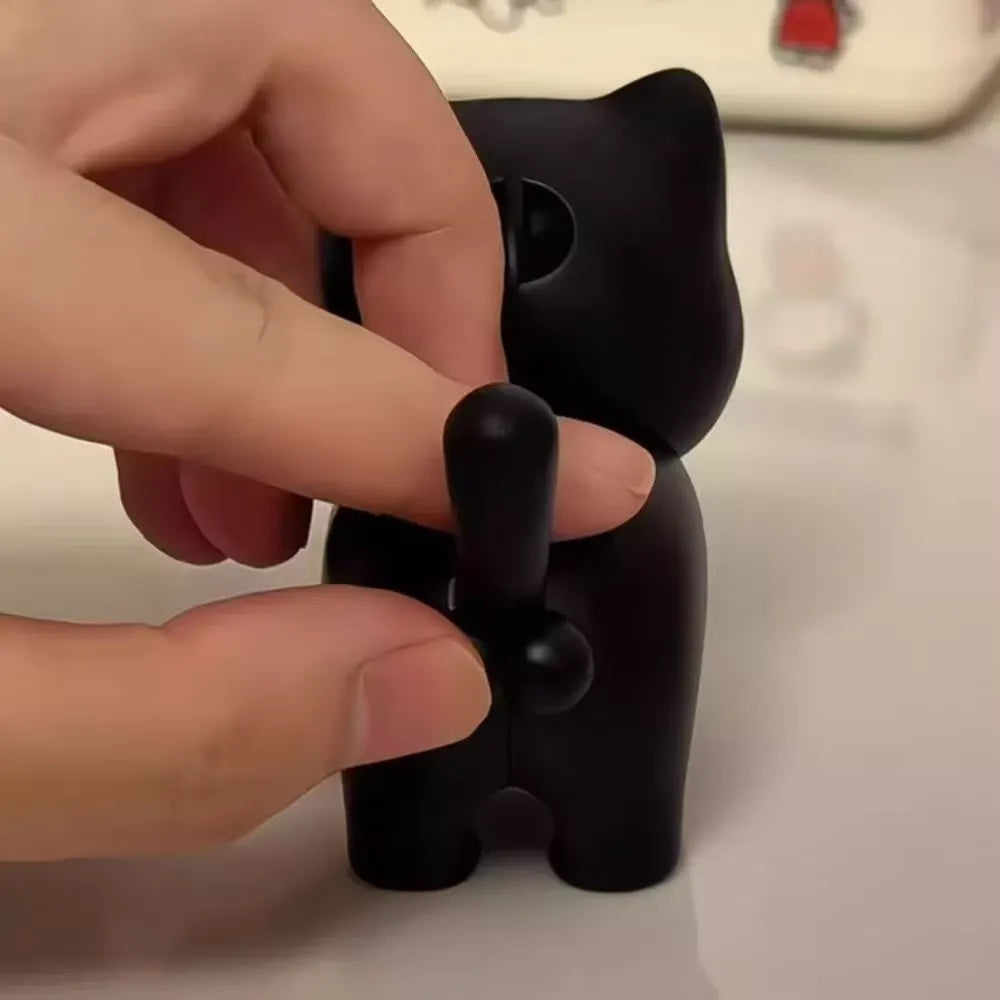 Black Cat Egg Switch Light & Sound Keychain