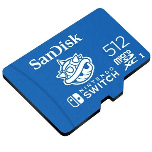 SanDisk microSD card with Nintendo Switch logo on a white background
