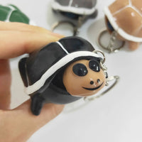 Pop-Out Peekaboo Turtle Squishy Keychain