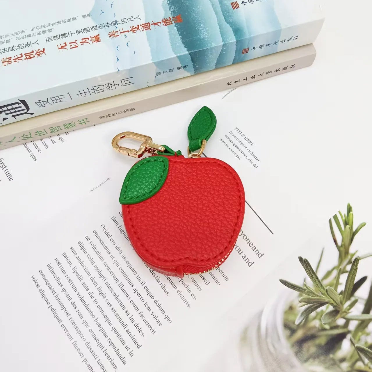 Fruity Charm Leather Bag Coin Purse