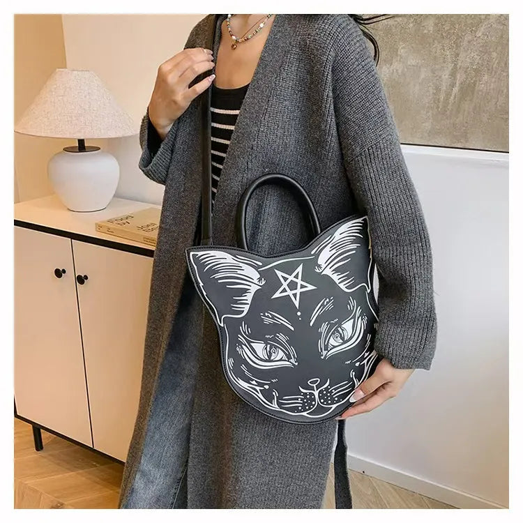 Nocturnia Familiar's Gaze Harajuku Cat Pentagram Bag