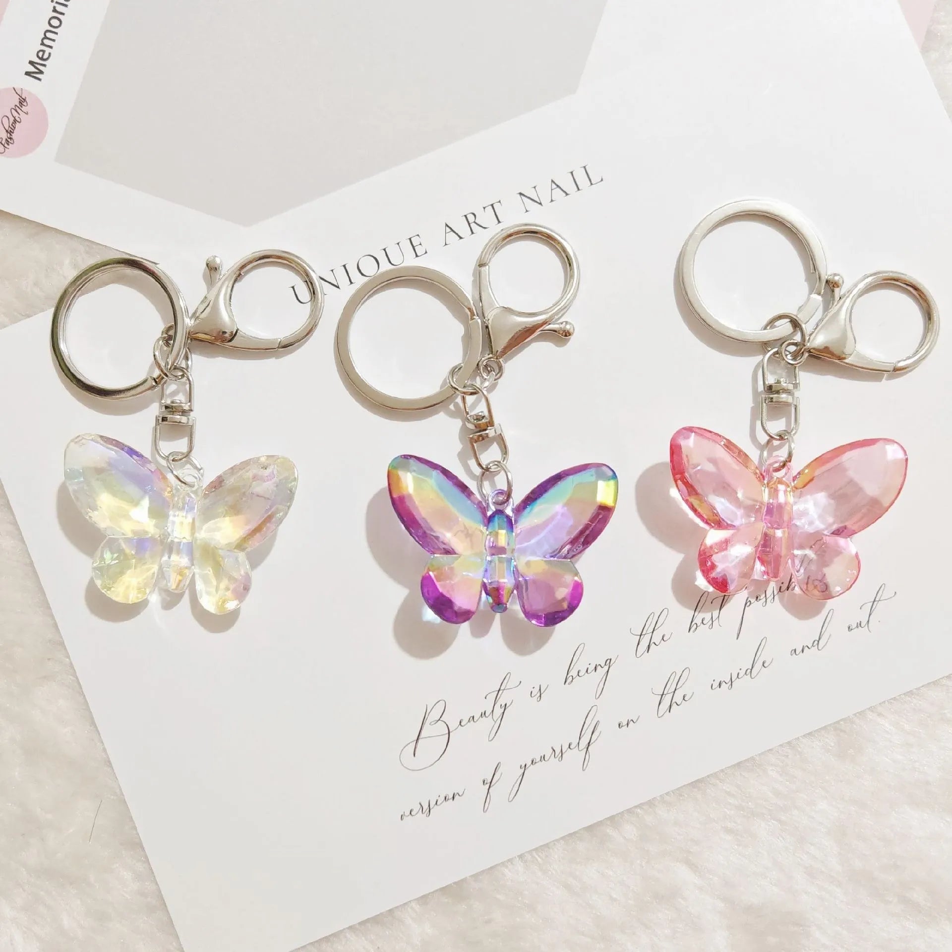 Glimmerwing Butterfly Crystal Keychain