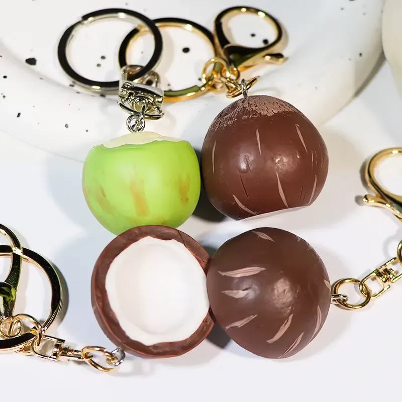 Coconut Tropical Escape 3D Keychain