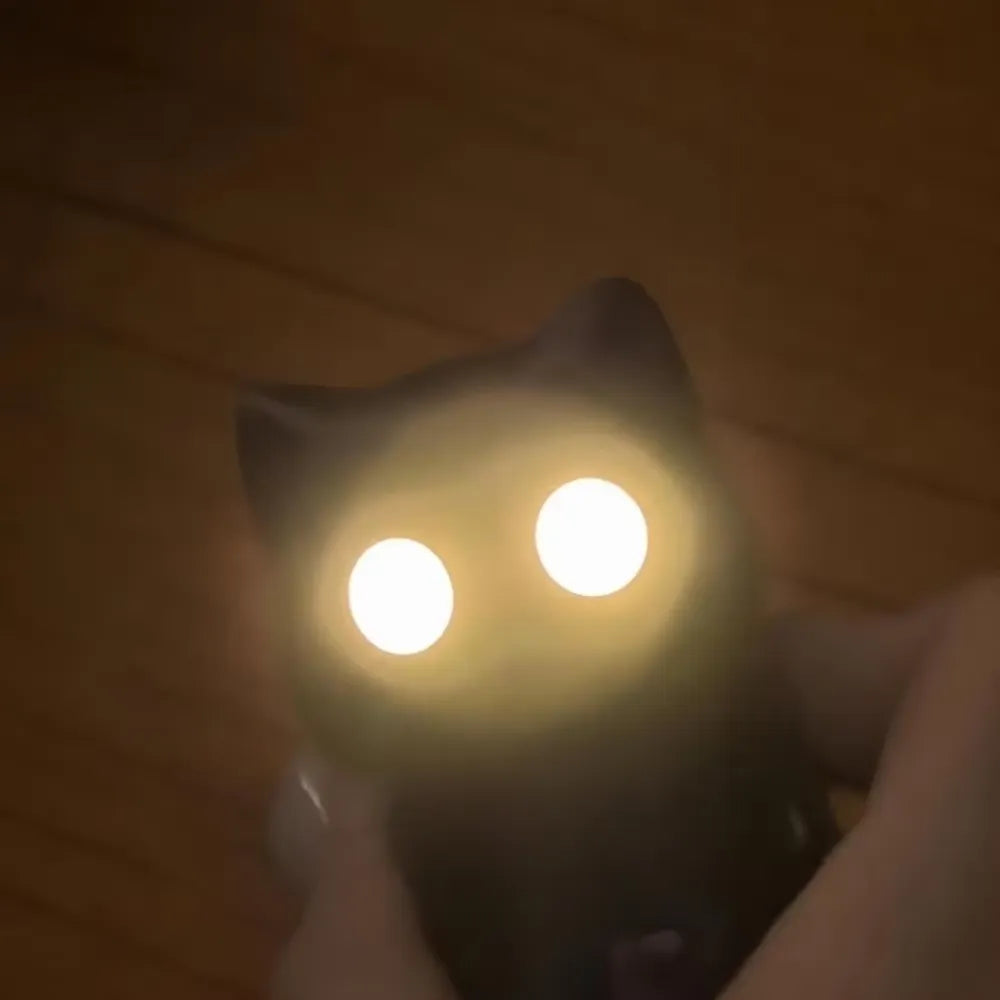 Black Cat Egg Switch Light & Sound Keychain