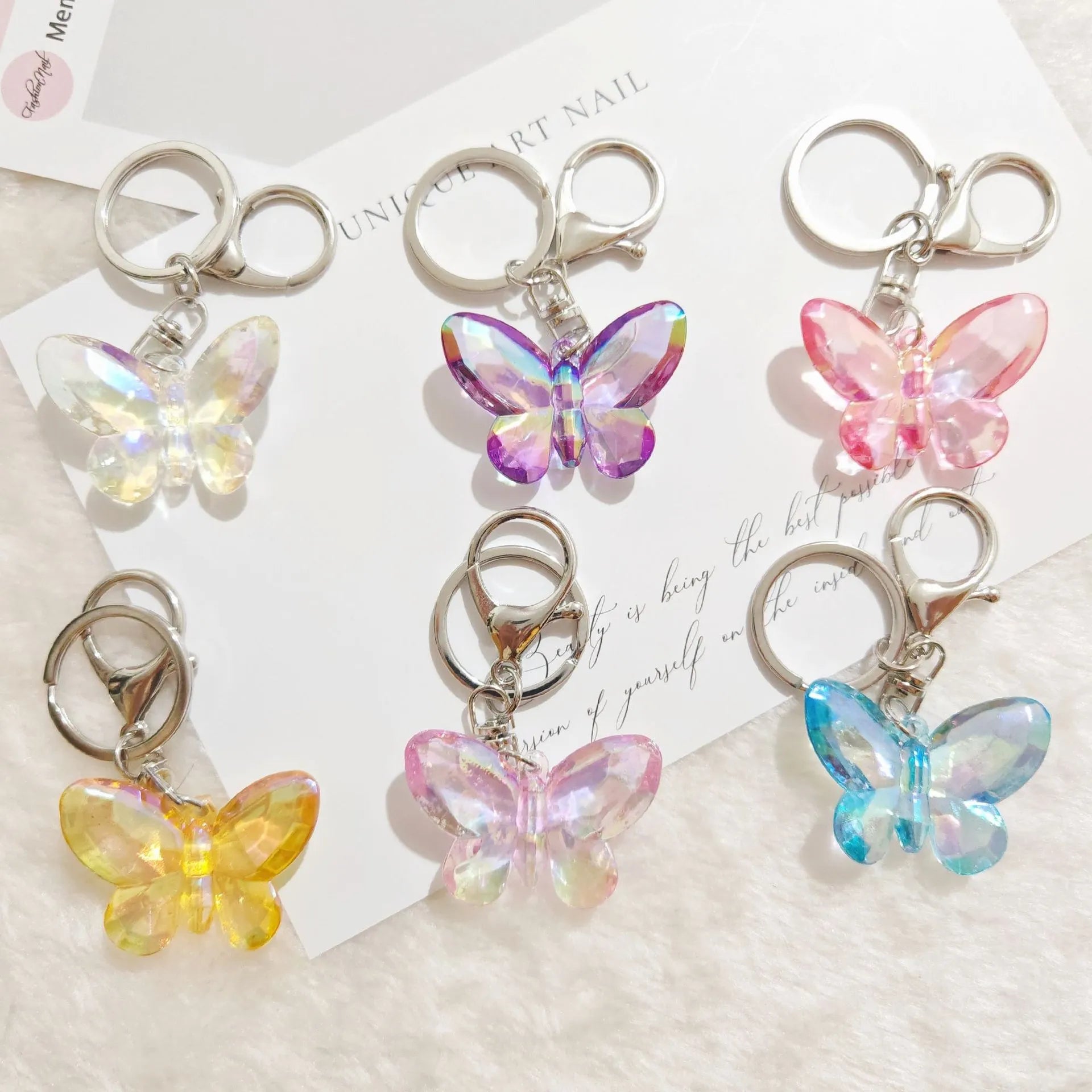 Glimmerwing Butterfly Crystal Keychain