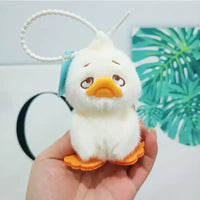 Moody Upset Duck Plush Keychain