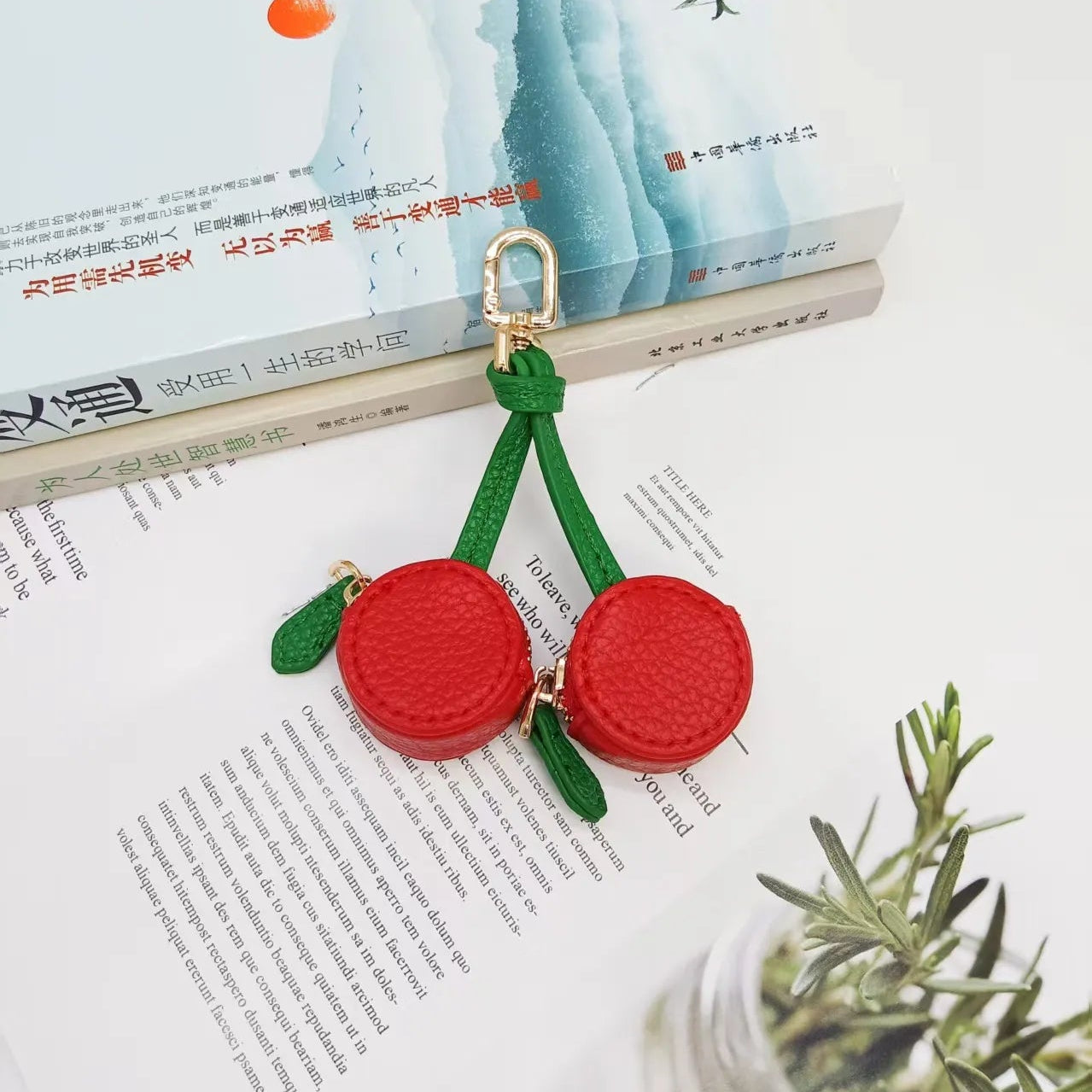 Fruity Charm Leather Bag Coin Purse