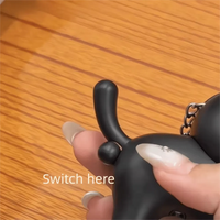 Black Cat Egg Switch Light & Sound Keychain