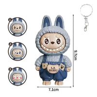 Labubu Jumpsuit Face Changing Keychain