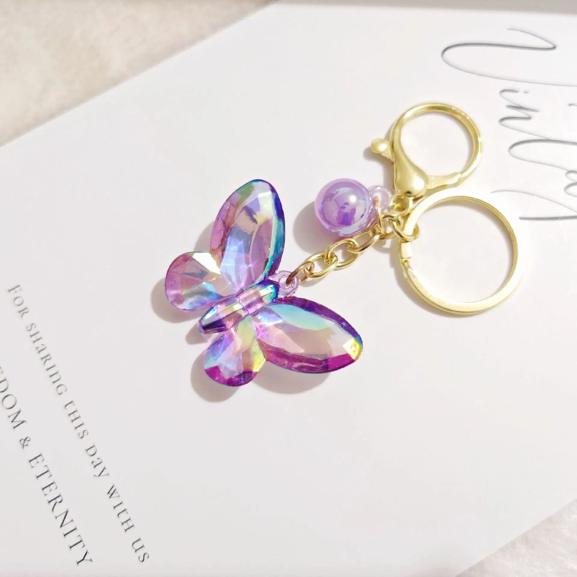 Glimmerwing Butterfly Crystal Keychain