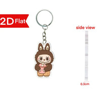 Labubu Flat Friends 2D Keychain