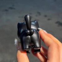 Black Cat Egg Switch Light & Sound Keychain