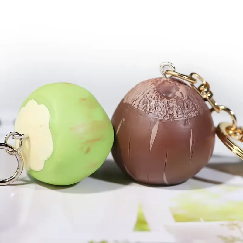 Coconut Tropical Escape 3D Keychain