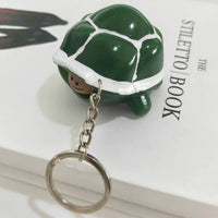 Pop-Out Peekaboo Turtle Squishy Keychain