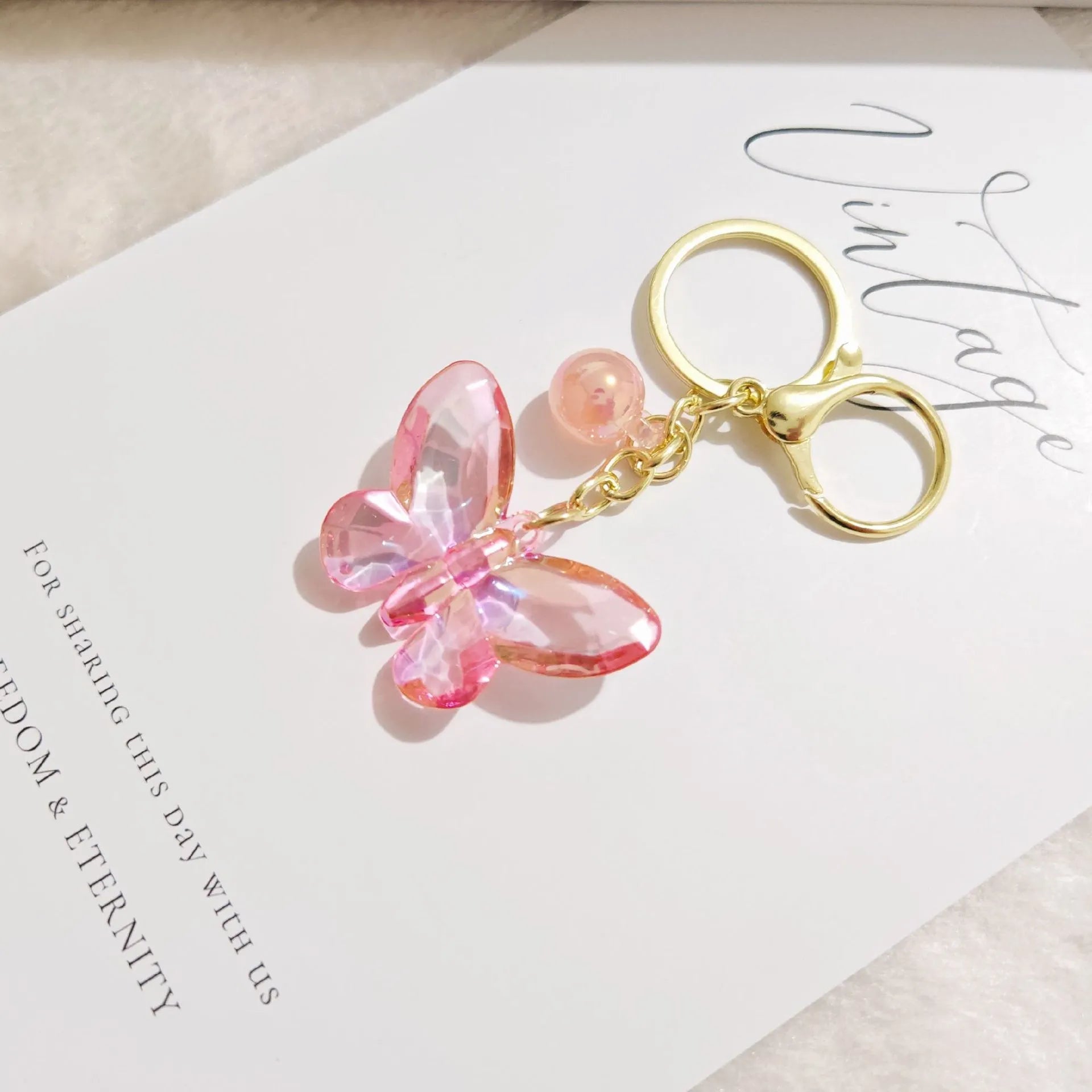 Glimmerwing Butterfly Crystal Keychain