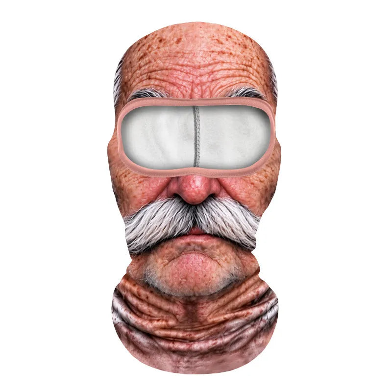 Grandpa Realistic Face Winter Balaclava Mask