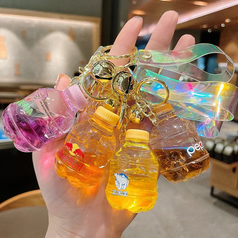 Soda Liquid Bottle Sparkle Keychain