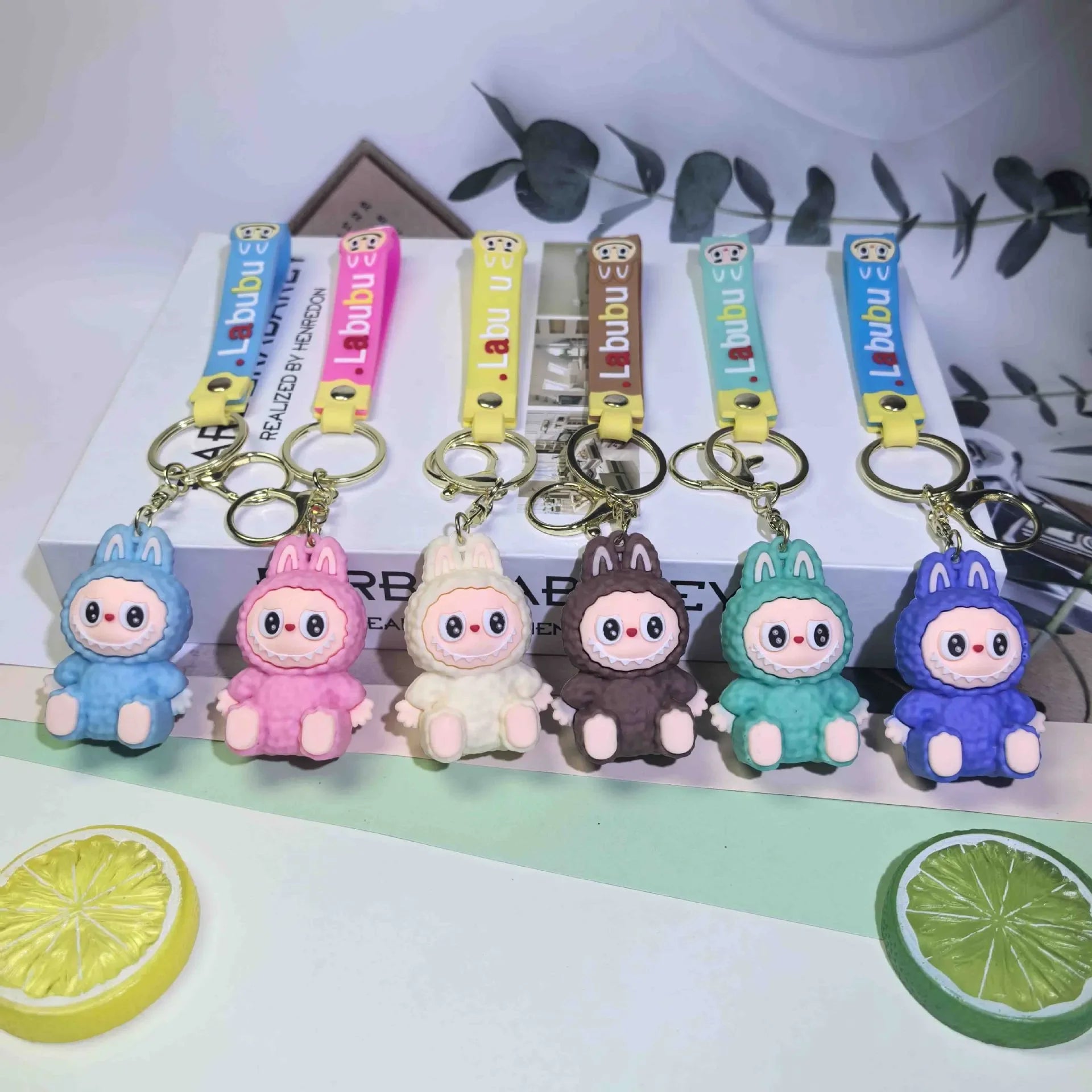 Labuboo Velvet Smile Flocked Keychain