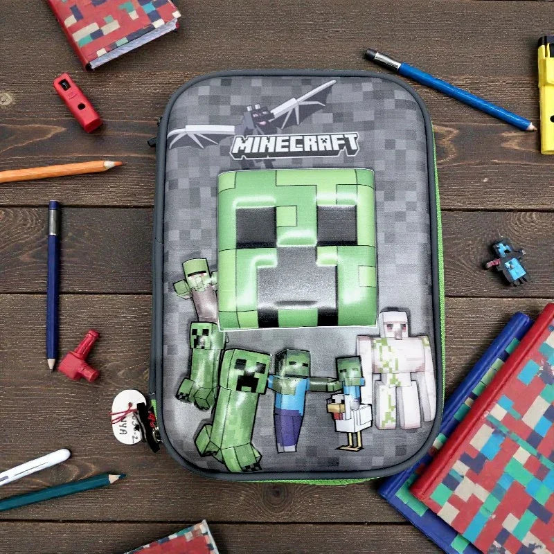 Minecraft Double Zip EVA Pencil Case