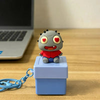 Heart-Eyes Zombie Imp Interactive Fidget Keychain