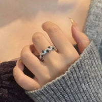 Aegean Currents Water Ripple Open Ring