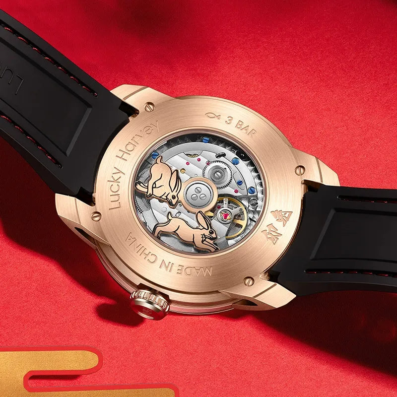 Lucky Harvey Lunar Harmony Jade Rabbit Kinetic Automaton Watch