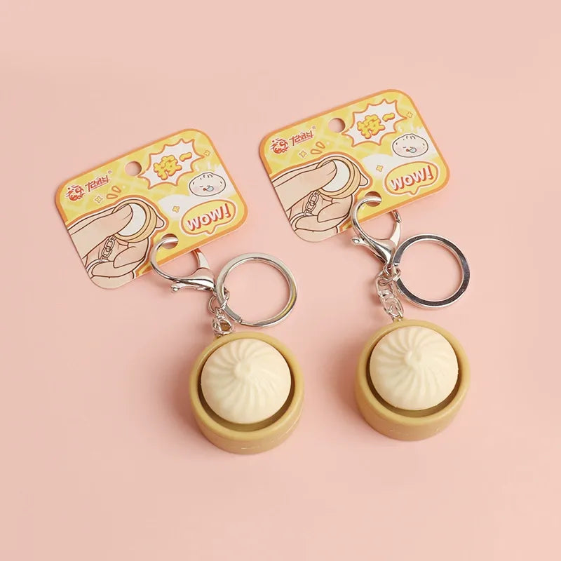 Steamed Baozi Stress Relief Keychain